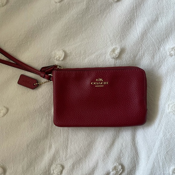 Coach Corner Zip Wallet/Wristlet With Two Sections - Picture 1 of 4